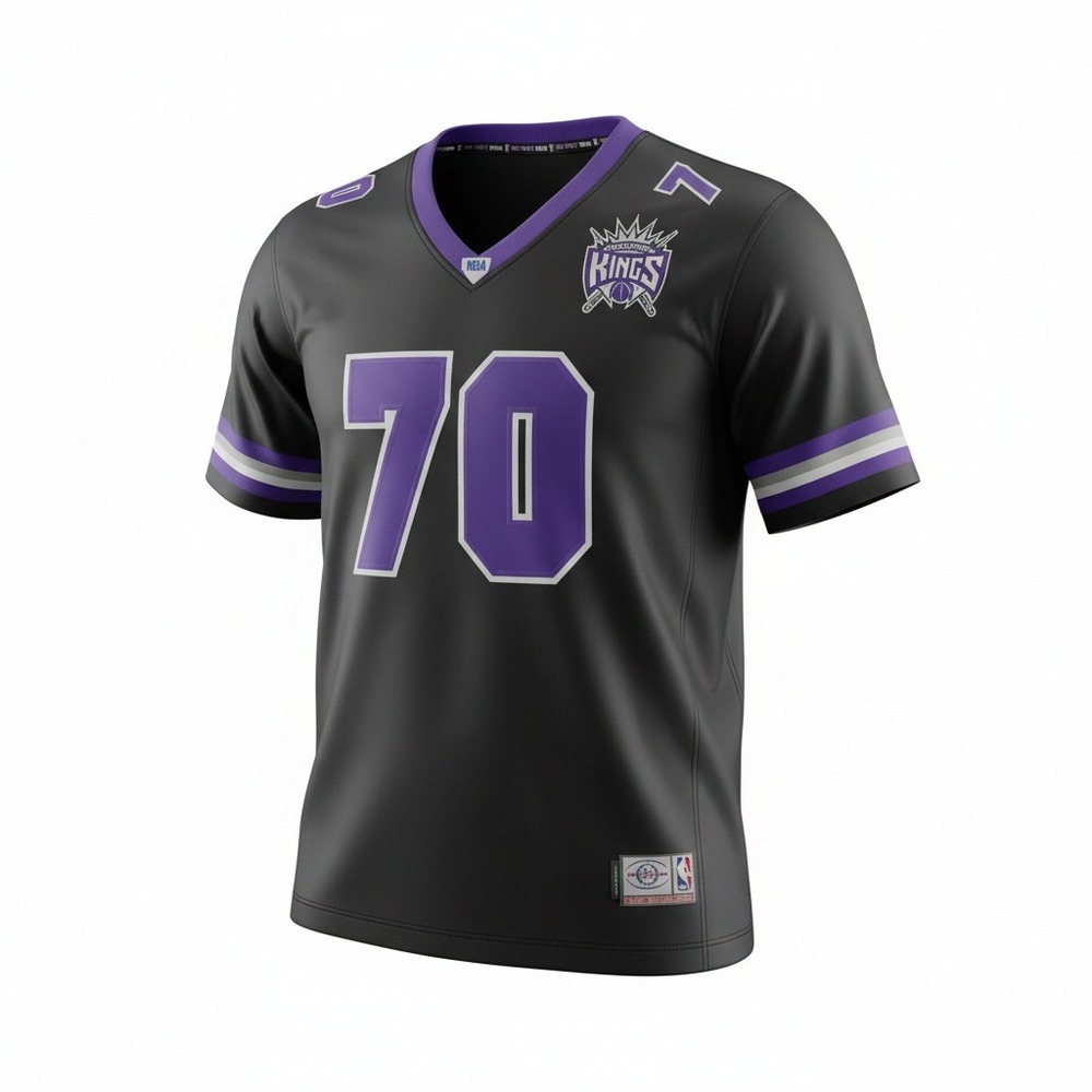 VTG Sacramento Kings NBA Licensed Jersey Mens 2XL Black Purple Number 70 NWT New